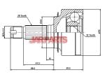 44014SDCA50 CV Joint Kit