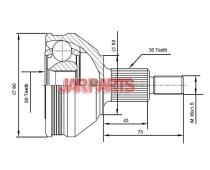 6QE498099 CV Joint Kit